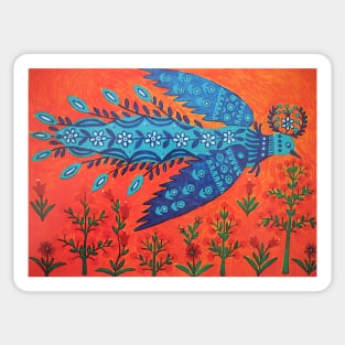 sun bird rye and wheat 1980 - Maria Primachenko Sticker